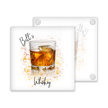 Personalised Whiskey Glass Coaster with Splash Effect