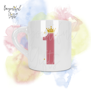 Personalised Crown Birthday Number Smug Mug® (6oz)