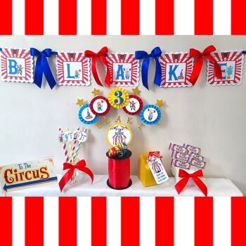 Complete Personalised Circus Theme Party Decor