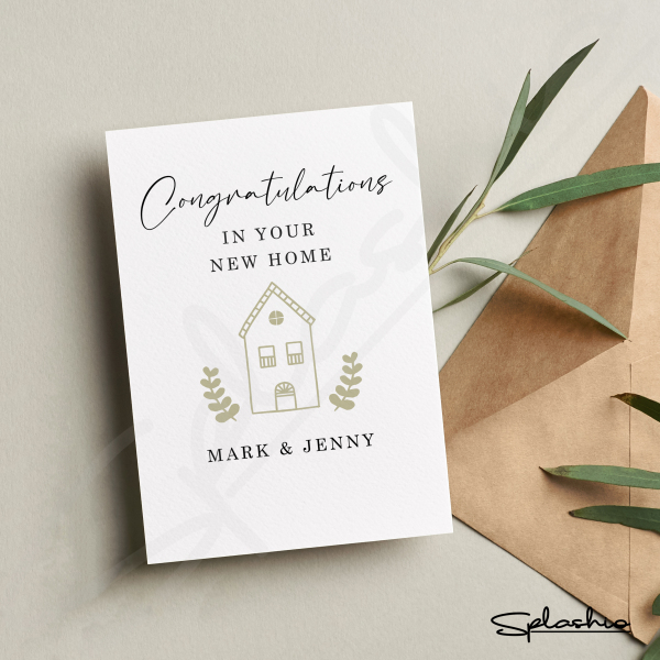 New Home Card - Congratulations In Your New Home - Small (A6)