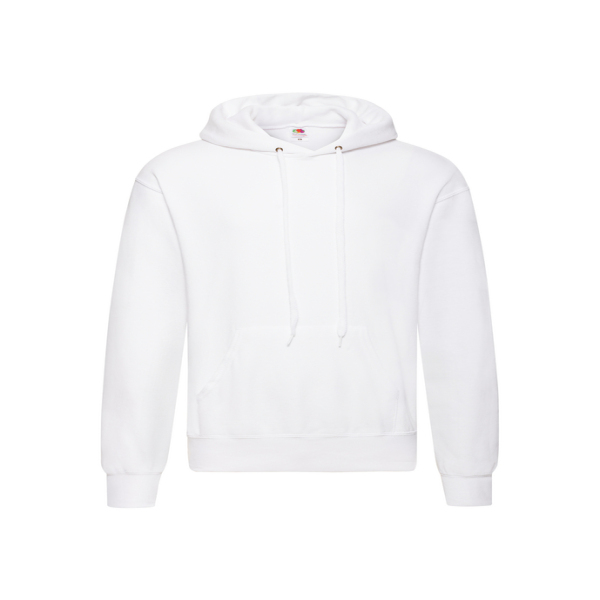 Personalised Fruit of the Loom Overhead Hoodie - White - S