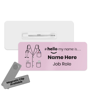 Name Badge - Colour Doctor Scrubs Hello My Name is... - Lilac