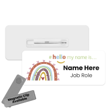 Name Badge - Boho Rainbows Hello My Name is... - Boho Rainbow 1