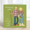 A blooming lovely couple anniversary card - designed by Erica Sturla - 15cm square and blank inside, made in the UK