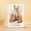 Birthday Card For Mum Card for Mothers Day Birthday Card For Her Birthday Gift For Mum Happy Birthday Card For Mum with Fox Illustration - Large (5x7) / Blank Message
