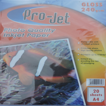 A4 Projet 240gsm Glossy Photo Paper