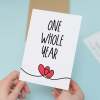 1 Year Anniversary Card For Husband or Wife Anniversary Card for 1st Anniversary Card For Boyfriend or Girlfriend First Wedding Anniversary - Large (5x7) / Blank Message