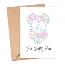 Personalised Custom Message Card - Papercut It's a Boy - Small (Approx. A6) - Standard Smooth Card