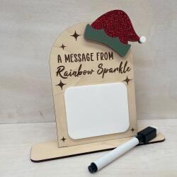 Personalised Elf Message Board / Message from your Elf / Elf Arrival Prop / Reusable Message Board