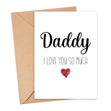 Personalised Father's Day Card - I Love You So Much - Small (A6)