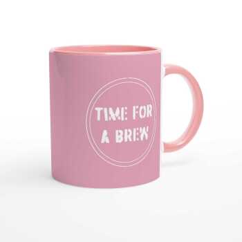 Time For Brew Pink Mug