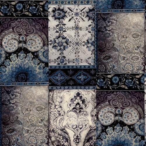 PASHMINA - NAVY/PLUM