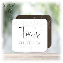 Personalised Drinks Coaster - Monochrome Drink of Choice