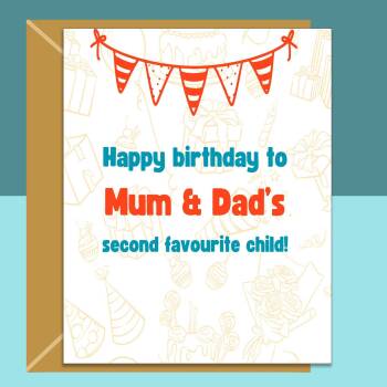 Funny Brother or Sister Birthday Card - Personalised - Cheeky Birthday Card for Brother or Sister