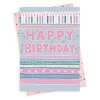 Happy birthday candles, a pretty and feminine birthday card with a gorgeous printed envelope - 12 x 17cm and blank inside - made in the UK