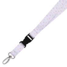 Double Breakaway Lanyard - Pastel Bow Gingham