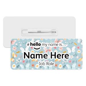 #hello my name is... Name Badge - Butterfly Garden