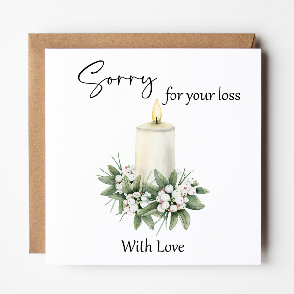 Sympathy Card - Sorry For Your Loss - Standard Smooth Card
