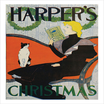 Harpers Cover - a 17.5 x 12.5cm Christmas Card from Holy Mackerel's Alternative Image Range of Festive Designs.