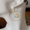 Opalite Gold Hoop Earrings
