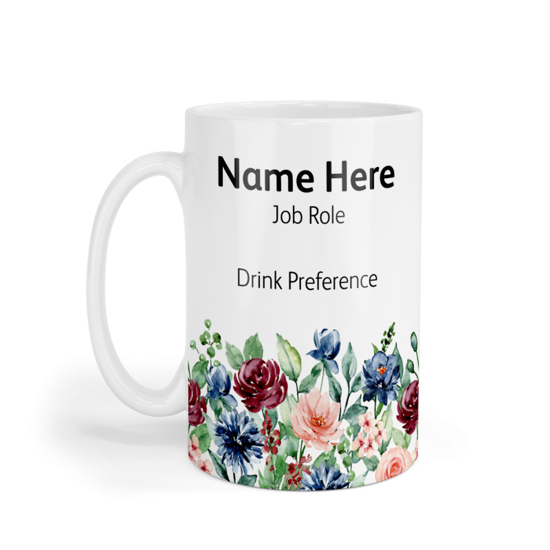 Personalised Ceramic Mug - Garden Blooms
