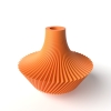 The Kitan Short Vase, Modern and Unique Home Decor for Dried and Preserved Flower Arrangement - Black