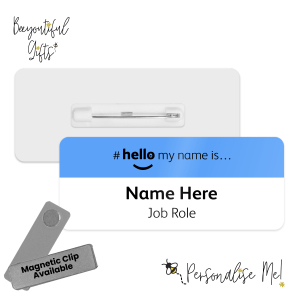 Name Badge - Coloured Band Hello My Name is... - Light Blue