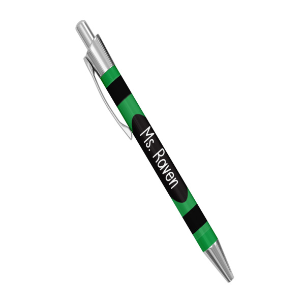 Personalised Teacher Pen - Crayon Monogram - Standard Retractable Ballpoint Pen