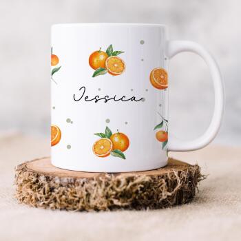 Personalised Orange Print Mug