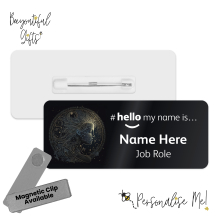 Name Badge - Mystical Zodiac Sign Hello My Name is... - Aquarius