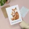 Father's Day Card For Daddy Cute Fox and Cub Illustration Father's Day Card For Dad Father's Day Gift From Child - Large (5x7) / Blank Message