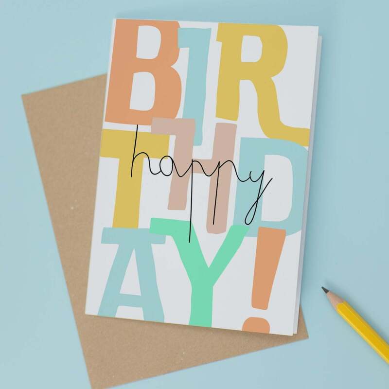 Birthday Card For Him Card For Friend Birthday Card For Her Card For Brother Birthday Card For Mum or Sister Birthday Card For Dad - Large (5x7) / Blank Message