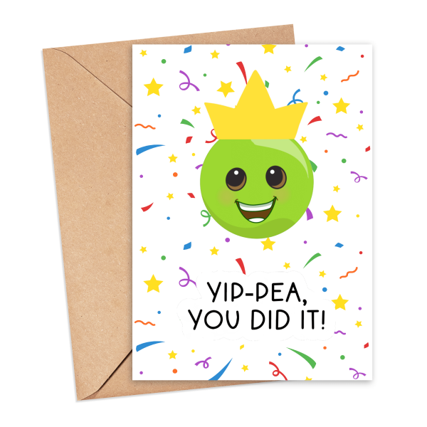 Congratulations Card - Yip-Pea, You Did It! - Small (A6)