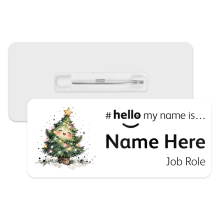 #hello my name is... Name Badge - Whimsical Christmas Tree