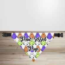 'Paw-sessed Pup' Halloween Dog/Puppy Bandana - Small - 12x17cm (Strap: 25cm - 40cm)