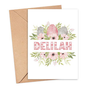 Personalised Easter Card - Easter Egg Monogram