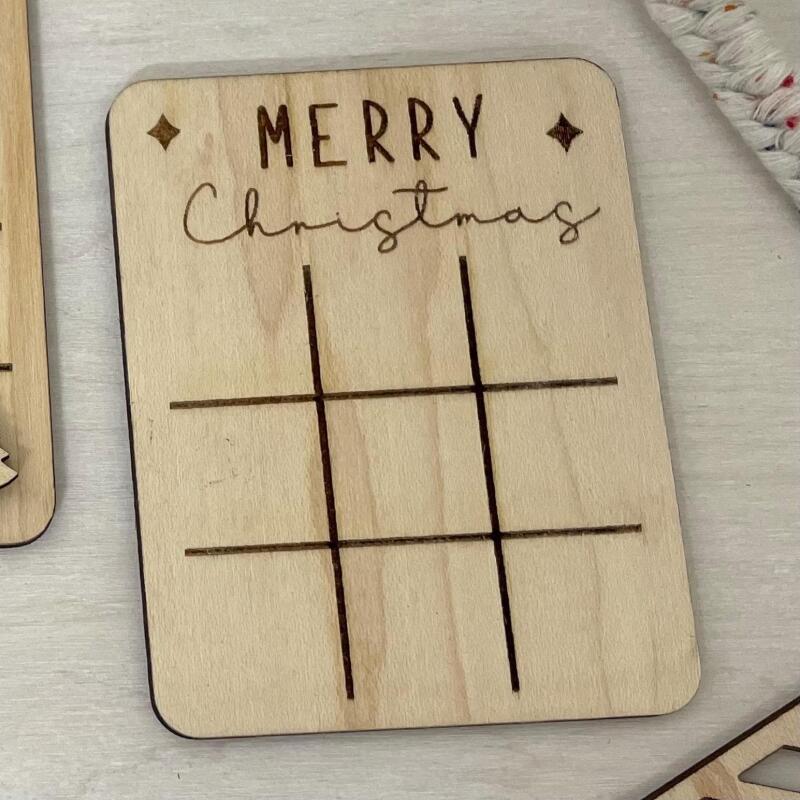Merry Christmas Favour Game / Noughts and Crosses / Table Favours / Table Decoration / Mini Games - Yes Please