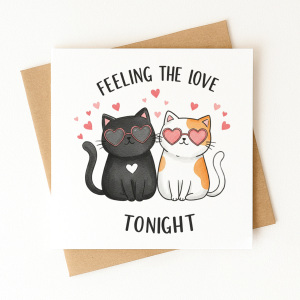 Valentine's Day Card - Feeling The Love Tonight - Standard Smooth Card
