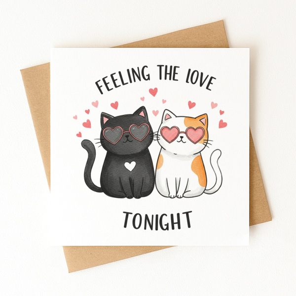 Valentine's Day Card - Feeling The Love Tonight - Standard Smooth Card