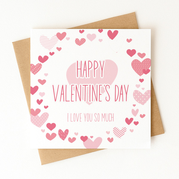 Valentine's Day Card - I Love You So Much - Standard Smooth Card