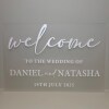 Wedding Welcome Sign / A2 Acrylic Sign / Personalised Sign / Acrylic Welcome Board / Welcome To The Wedding / - A3 CLEAR - Black