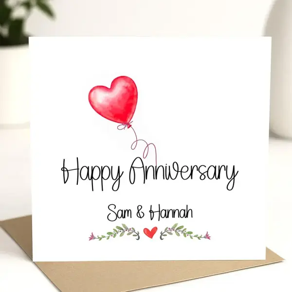 Personalised Anniversary Card - Happy Anniversary - Standard Smooth Card