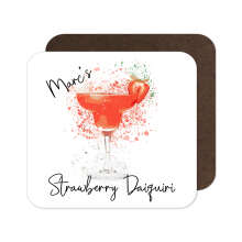 Personalised Strawberry Daiquiri Coaster with Splash Effect