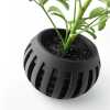 The Amada Planter Pot with Drainage Tray & Stand for Plants - Black - 3"