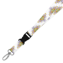 Double Breakaway Lanyard - Floral Corners
