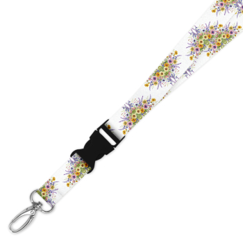 Double Breakaway Lanyard - Floral Corners