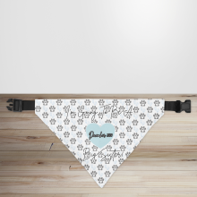 Blue Personalised Pregnancy Announcement Dog/Puppy Bandana - Small - 12x17cm (Strap: 25cm - 40cm)