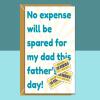 Funny Father's Day Card From Son or Daughter â€“ Cheeky Dad Card with Personalised Message â€“ A5 A4 Square â€“ Matte or Glossy Finish For Father - Blank inside - Regular - Matte