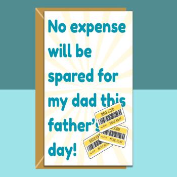 Funny Father's Day Card From Son or Daughter â€“ Cheeky Dad Card with Personalised Message â€“ A5 A4 Square â€“ Matte or Glossy Finish For Father