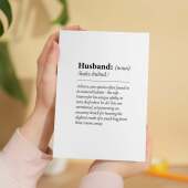 Birthday Card For Husband Fun Dictionary Quote Card For Husband Custom Message Card For Husband Funny Birthday Card For Husband